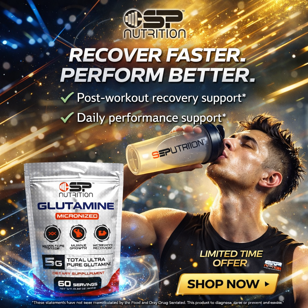 Micronized L-Glutamine Powder – 300g | Muscle Recovery, Immune & Gut Support | 60 Servings