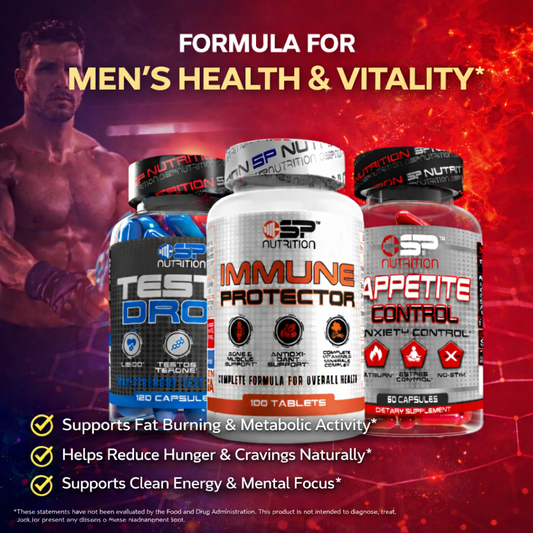 TestoDrol + Immune Protector + LipoZero Appetite Control + NAD+ FREE – Male Vitality & Fat Control System