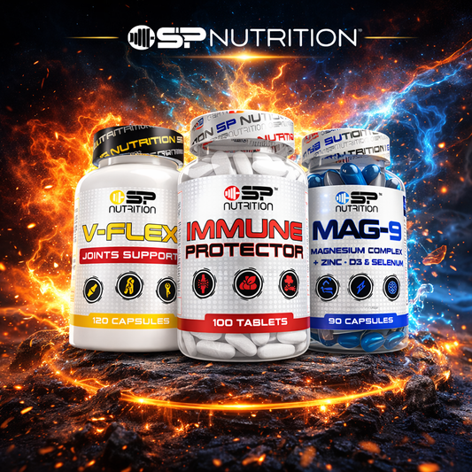 V-FLEX 120 Capsules + Immune Protector + MAG-9 + OMEGA 1000 FREE – Joint Support, Immunity & Recovery System