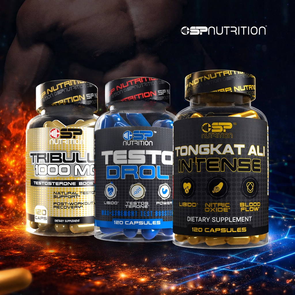 TONGKAT ALI INTENSE + TESTODROL + TRIBULUS  + OMEGA 1000 FREE