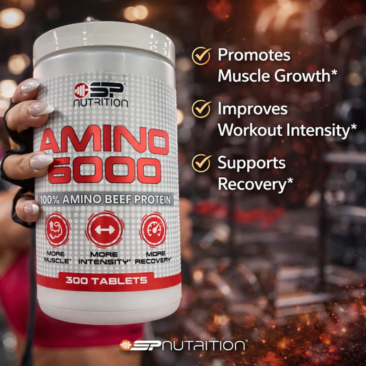 AMINO 6000 – 100% Beef Protein | 3g Beef Protein Isolate for Muscle Support & Recovery – 300 Tablets