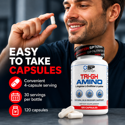 TRI-GH AMINO – Amino Acid Complex with Gamma Oryzanol | 120 Capsules