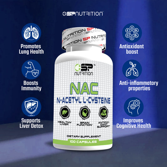 NAC (N-Acetyl L-Cysteine) – 100 Capsules | SP Nutrition