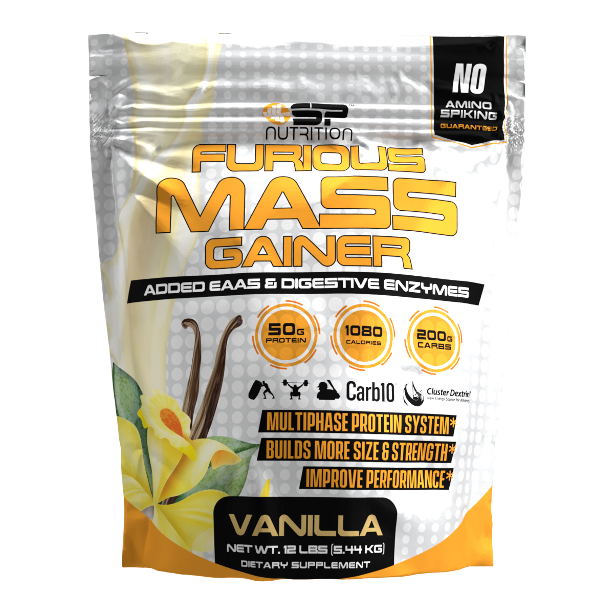 FURIOUS MASS GAINER 12 LBS, Mass Gainer Protein Powder, Gain Strength & Size Quickly, Mixes Easily, Tastes Delicious.
