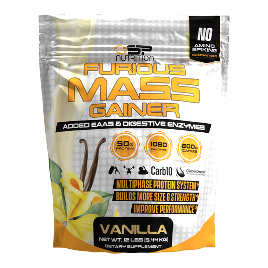 FURIOUS MASS GAINER 12 LBS, Mass Gainer Protein Powder, Gain Strength & Size Quickly, Mixes Easily, Tastes Delicious.