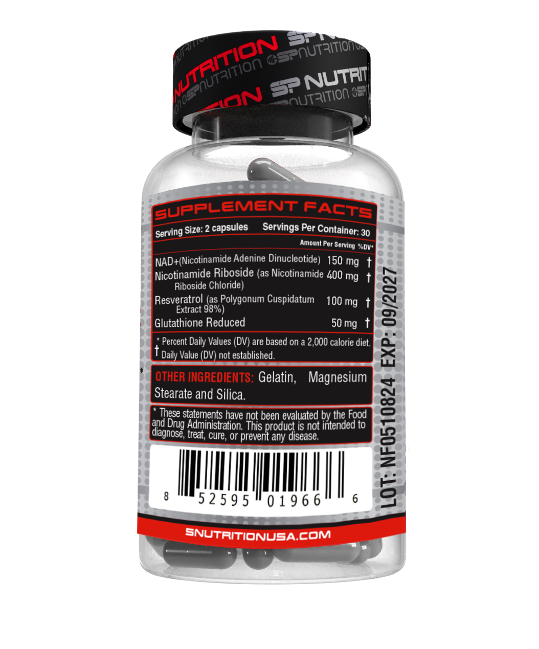 NAD+ REVIVE with Resveratrol and Glutatione, NAD+ Plus Booster Supplement - Supports Cellular Health, Endurance and Healthy Aging