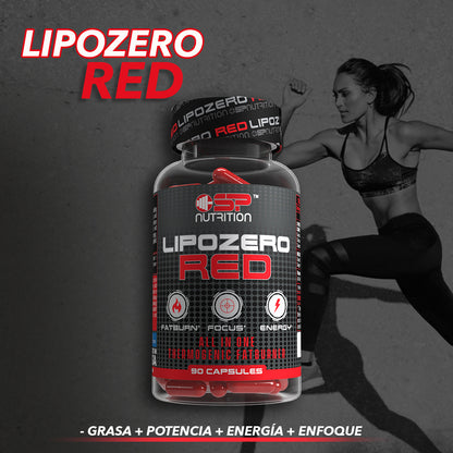 LIPOZERO RED Extreme Potency, Powerful Weight Loss Supplement, Appetite Suppressant, Energy Fat Burner Diet Pills, 90 Capsules