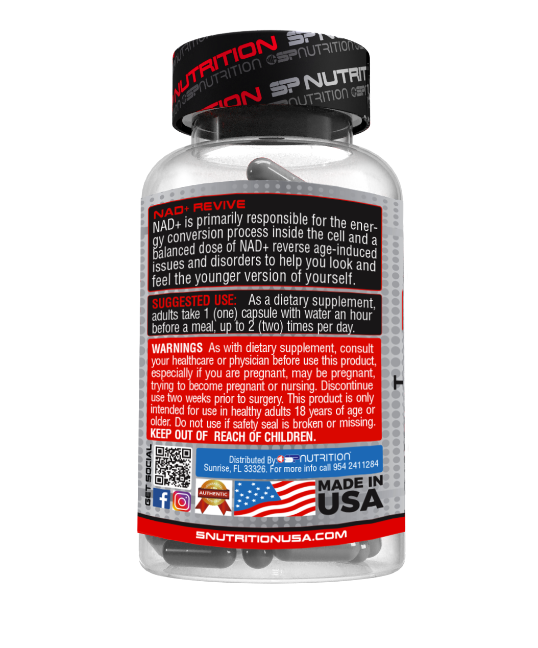 NAD+ REVIVE with Resveratrol and Glutatione, NAD+ Plus Booster Supplement - Supports Cellular Health, Endurance and Healthy Aging