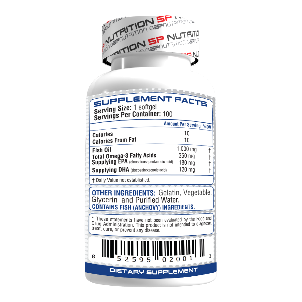 Omega 1000, 100 Softgel, Omega 3 EPA & DHA, Free Fatty Acid Form Omega 3, Instant Absorption, EPA & DHA