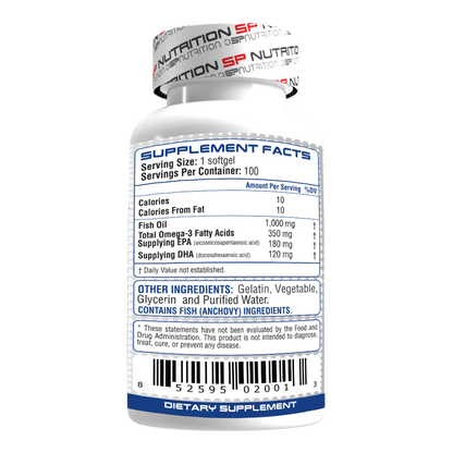 Omega 1000, 100 Softgel, Omega 3 EPA & DHA, Free Fatty Acid Form Omega 3, Instant Absorption, EPA & DHA