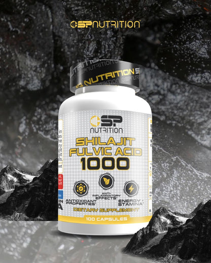 Shilajit Fulvic Acid 1000 – Absorption Enhancer & Trace Minerals for Energy, Performance & Immune Support (100 Capsules)