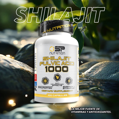 Shilajit Fulvic Acid 1000 – Absorption Enhancer & Trace Minerals for Energy, Performance & Immune Support (100 Capsules)