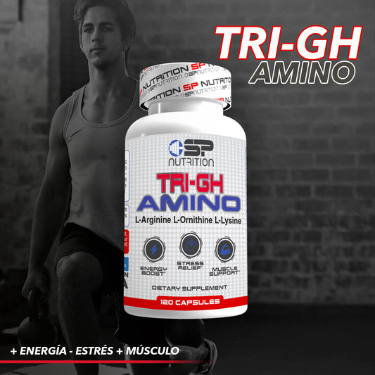 TRI-GH AMINO,  L-Arginina, L-Ornitina, L-Lisina, and Gamma Oryzanol, 120 Capsules