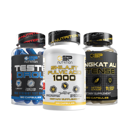 Shilajit Fulvic Acid 1000 + TestoDrol + Tongkat Ali Intense + OMEGA 1000 FREE – Male Vitality, Energy & Performance System