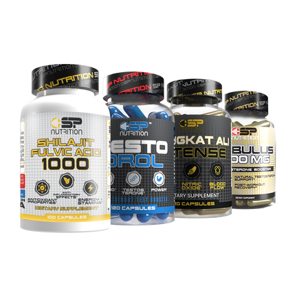 Shilajit Fulvic Acid 1000 + TestoDrol + Tongkat Ali Intense + Tribulus 1000 + OMEGA 1000 FREE – Extreme Male Vitality & Performance System