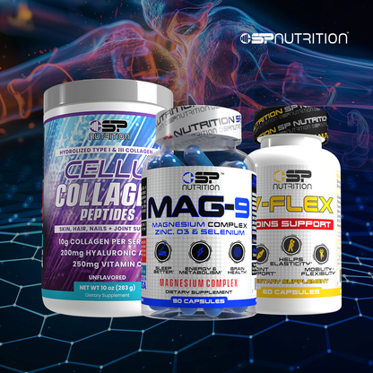 V-FLEX + CELLU COLAGEN + MAG 9 + OMEGA 1000 FREE