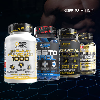 Shilajit Fulvic Acid 1000 + TestoDrol + Tongkat Ali Intense + Tribulus 1000 + OMEGA 1000 FREE – Extreme Male Vitality & Performance System