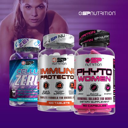 PHYTO WOMEN + Immune Protector + CELLUZERO + OMEGA 1000 FREE – Female Balance, Skin & Immune Wellness System