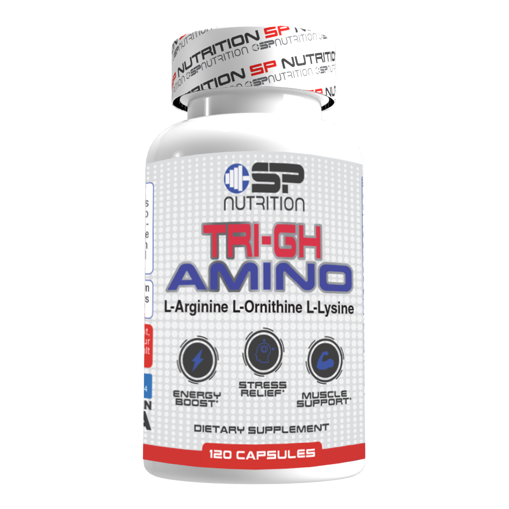 TRI-GH AMINO,  L-Arginina, L-Ornitina, L-Lisina, and Gamma Oryzanol, 120 Capsules