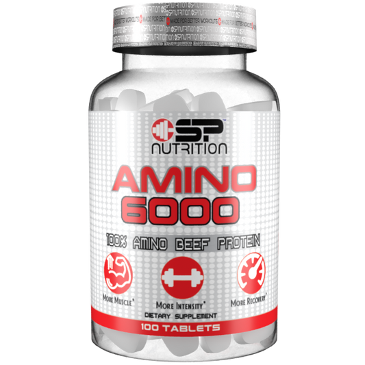 AMINO 6000 100% BEEF PROTEIN, 3g of Beef Protein Isolate for Recovery and Growth - 100 Tablets