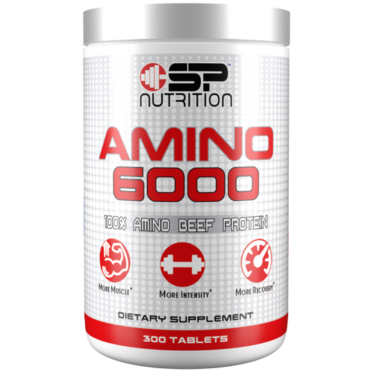 AMINO 6000 100% BEEF PROTEIN, 3g of Beef Protein Isolate for Recovery and Growth - 300 Tablets