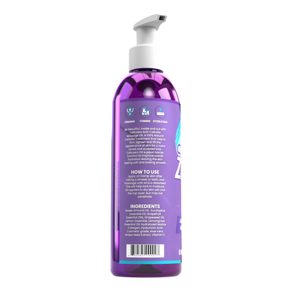 CELLUZERO OIL 8 onz, Anti Cellulite Massage Oil, Made with 100% Natural Oils.