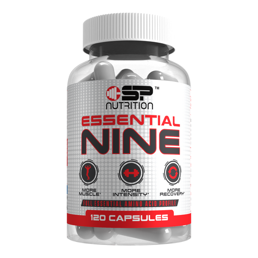ESSENTIAL NINE 120 CAPSULES, All 9 Essential Amino Acids Supplement. For Muscle Recovery, Growth.