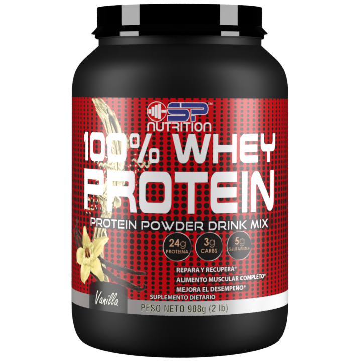 100% WHEY PROTEIN 2LBS, Whey Protein Powder, 24 g Protein, 5.g BCAAs, Quick Absorbing & Fast Digesting for Optimal Muscle Recovery