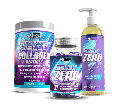 CELLUZERO + Cellu Collagen Peptides + CELLUZERO OIL + NAD+ FREE – Complete Skin Firming, Collagen & Body Sculpting System